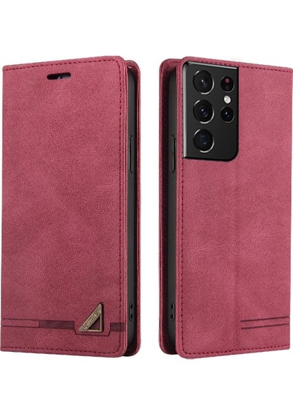 Samsung Galaxy S21 Ultra Premium Deri Iki Kart Yuvaları Premium (Yurt Dışından)