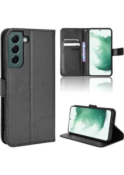 Samsung Galaxy S22 Artı Kickstand Kart Tutucu Manyetik Cüzdan (Yurt Dışından)
