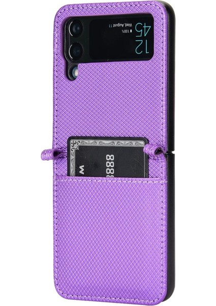 Samsung Galaxy Z Flıp 4 Kapak Manyetik Cüzdan Kart Tutucu (Yurt Dışından)