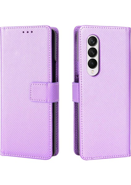 Samsung Galaxy Z Için Kılıf Fold 3 Manyetik Cüzdan Kapak Kart Tutucu (Yurt Dışından)