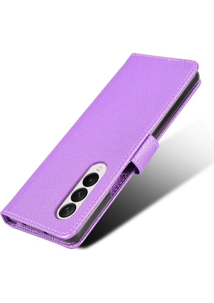 Samsung Galaxy Z Için Kılıf Fold 3 Manyetik Cüzdan Kapak Kart Tutucu (Yurt Dışından)