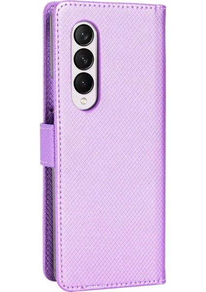 Samsung Galaxy Z Için Kılıf Fold 3 Manyetik Cüzdan Kapak Kart Tutucu (Yurt Dışından)