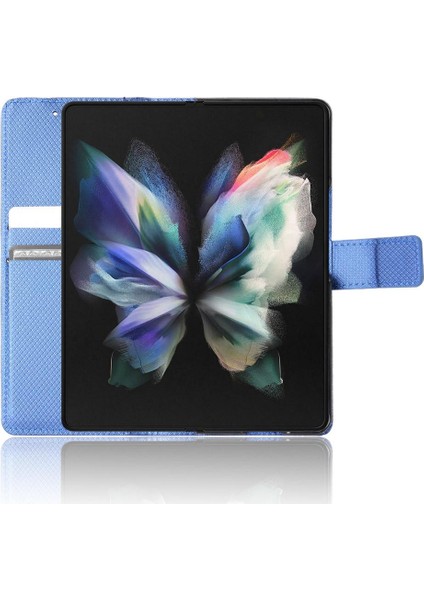 Samsung Galaxy Z Için Kılıf Fold 3 Manyetik Cüzdan Kapak Kart Tutucu (Yurt Dışından)