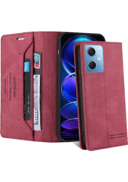Xiaomi Poco X5 Premium Deri Premium Deri Kılıf Kickstand Iki (Yurt Dışından)