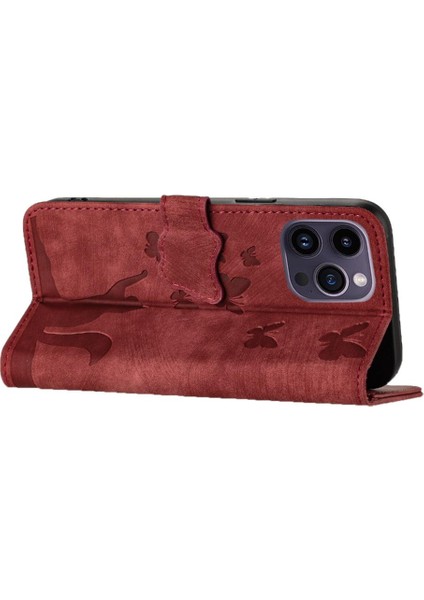 IPhone 14 Için Kılıf Pro Max Kart Cep Flip Folio Tutucu Kapak Cüzdan (Yurt Dışından)