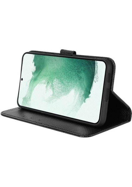 Samsung Galaxy S22 Artı Kickstand Kart Tutucu Manyetik Cüzdan (Yurt Dışından)