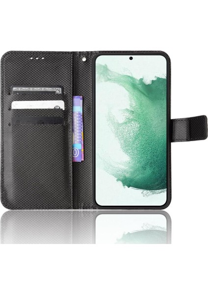 Samsung Galaxy S22 Artı Kickstand Kart Tutucu Manyetik Cüzdan (Yurt Dışından)