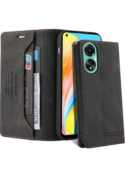Oppo A78 4g Premium Deri Premium Deri Kickstand Iki Kart Için Kılıf (Yurt Dışından) indirimleri