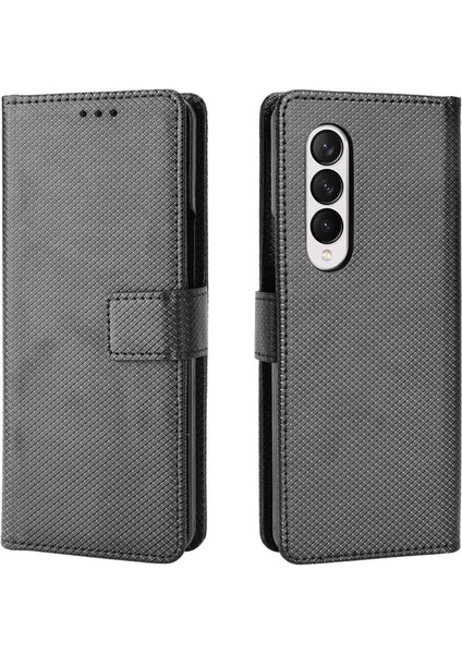 Samsung Galaxy Z Için Kılıf Fold 3 Manyetik Cüzdan Kapak Kart Tutucu (Yurt Dışından)