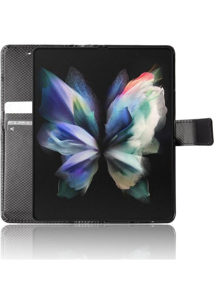 Samsung Galaxy Z Için Kılıf Fold 3 Manyetik Cüzdan Kapak Kart Tutucu (Yurt Dışından)