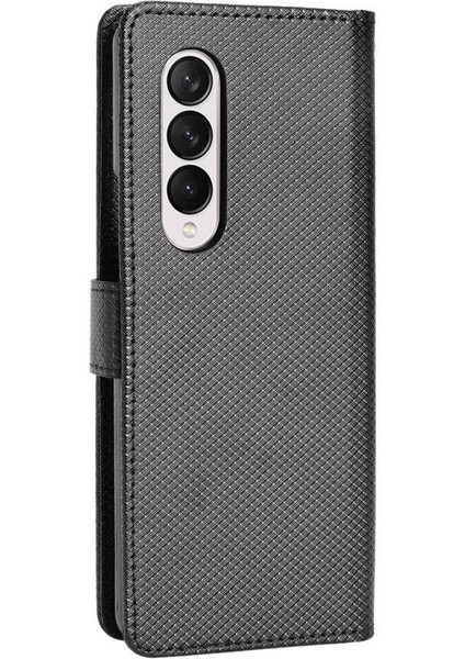 Samsung Galaxy Z Için Kılıf Fold 3 Manyetik Cüzdan Kapak Kart Tutucu (Yurt Dışından)