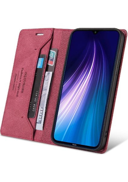 Xıaomı Redmi Için Not 8t Iki Kart Yuvaları Premium Deri Kickstand (Yurt Dışından)
