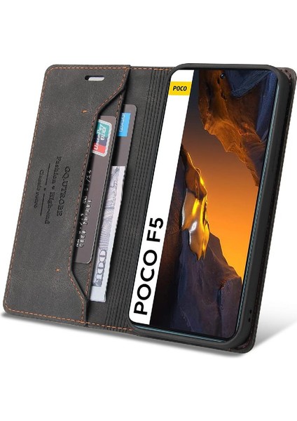 Xiaomi Poco F5 5g Için Iki Kart Yuvaları Premium Deri Kickstand (Yurt Dışından) fırsatları