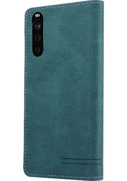 Manyi Mall Sony XPERIA10 Iıı Premium Deri Kickstand Iki Kart Yuvaları Için Kılıf (Yurt Dışından)