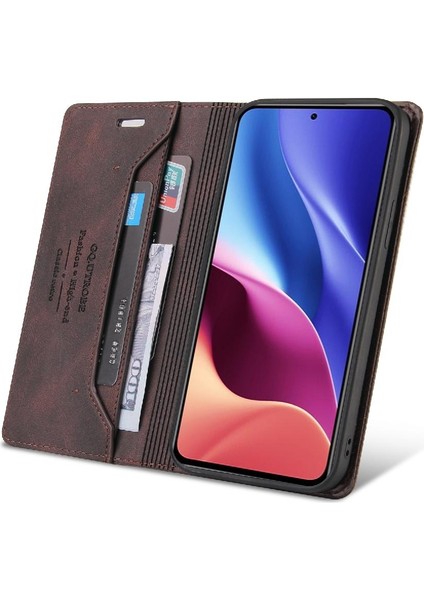 Xiaomi Redmi Için Kılıf K40/K40 Pro Iki Kart Yuvaları Premium Deri Premium (Yurt Dışından)