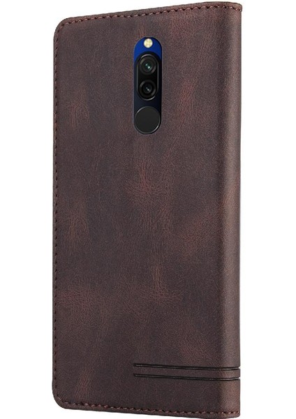 Xiaomi Redmi 8 Kickstand Premium Deri Premium Deri Iki (Yurt Dışından)