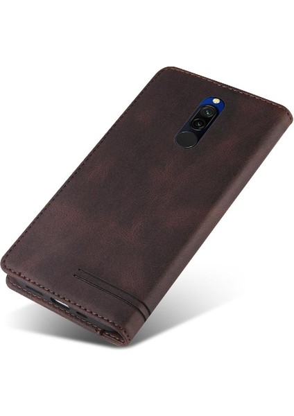 Xiaomi Redmi 8 Kickstand Premium Deri Premium Deri Iki (Yurt Dışından)