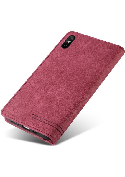 Xıaomı Redmi 9A Iki Kart Yuvaları Için Kılıf Kickstand Premium Deri (Yurt Dışından)