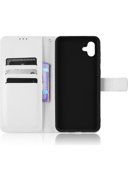 Samsung Galaxy A04 Için Kılıf Kapak Kart Tutucu Kickstand Manyetik Cüzdan (Yurt Dışından)