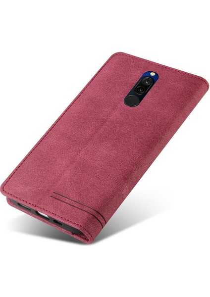 Xiaomi Redmi 8 Kickstand Premium Deri Premium Deri Iki (Yurt Dışından)