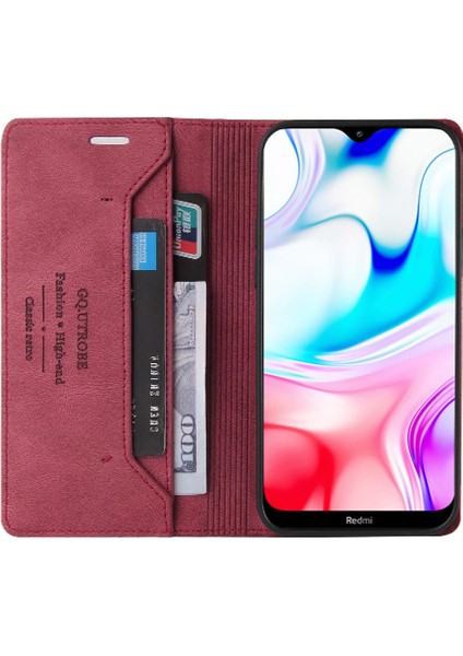 Xiaomi Redmi 8 Kickstand Premium Deri Premium Deri Iki (Yurt Dışından)