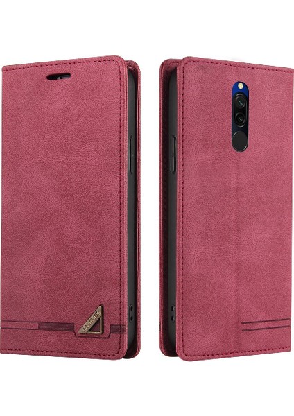 Xiaomi Redmi 8 Kickstand Premium Deri Premium Deri Iki (Yurt Dışından)