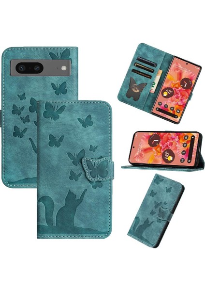 Google Piksel 8A Için Kılıf Cüzdan Kılıf Tutucu Kapak Flip Folio Kabartmalı (Yurt Dışından) modelleri