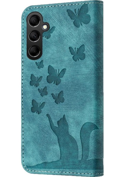 Samsung Galaxy A24 4g Kart Cep Kabartmalı Kelebek Kedi Cüzdan (Yurt Dışından) indirimleri