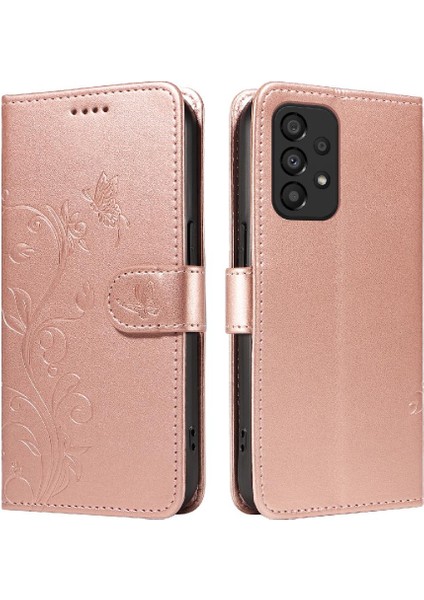 Samsung Galaxy A53 5g Için Kılıf El Kayışı Cüzdan Telefon Kılıfı ile Kabartmalı (Yurt Dışından)