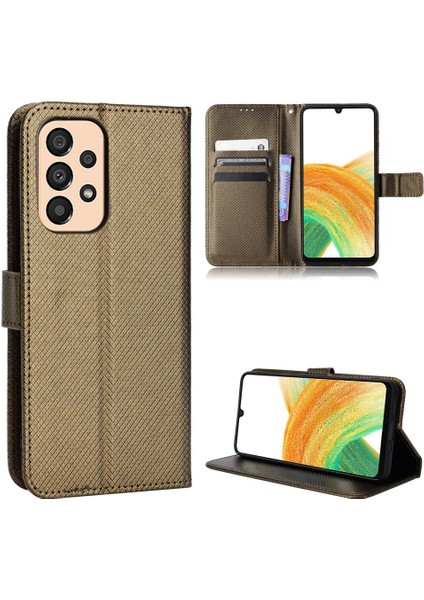 Samsung Galaxy A33 5g Kart Tutucu Için Kickstand Kapak Manyetik Cüzdan (Yurt Dışından)