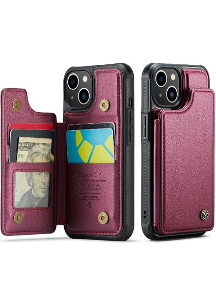 IPhone 13 Kart Tutucu Pu Deri Ince Darbeye Dayanıklı (Yurt Dışından)