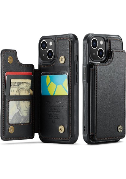 IPhone 15 Için Caseme Cüzdan Durumda Kickstand Pu Deri Kart Tutucu Ince (Yurt Dışından)