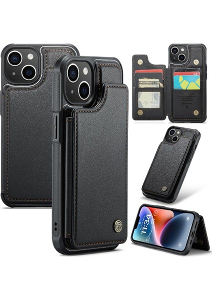 IPhone 14 Artı Kart Tutucu Rfıd Engelleme Pu Ince (Yurt Dışından)