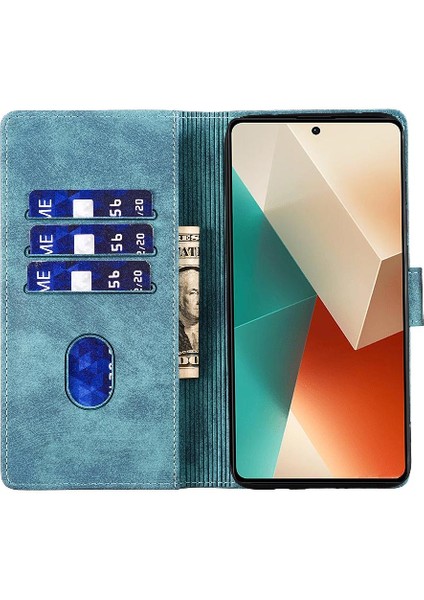 Xiaomi Redmi Not 13 Için Kılıf 5g Flip Folio Cüzdan Kılıf Kabartmalı Sevimli (Yurt Dışından)
