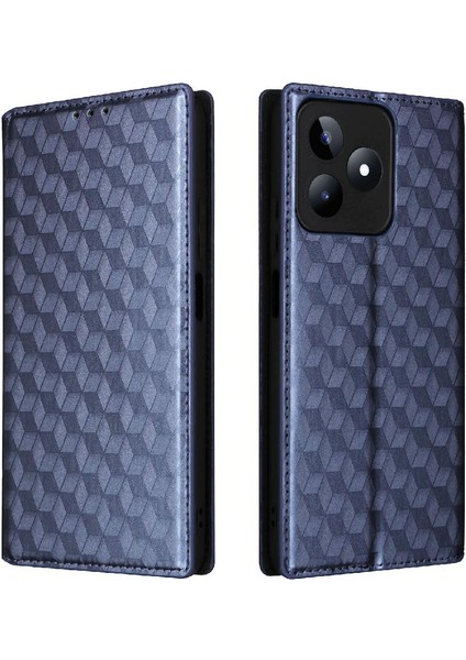 Realme C51 4g Kart Yuvaları Tutucu Manyetik Kapatma 3D Desen Pu (Yurt Dışından)