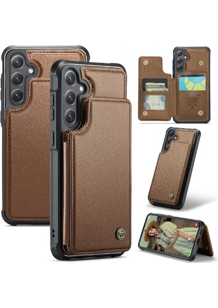 Samsung Galaxy S24 Ince Darbeye Vaka Pu Deri Için Caseme Cüzdan Kılıf (Yurt Dışından)