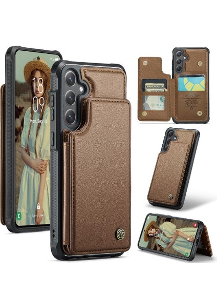 Samsung Galaxy S24 Ince Darbeye Vaka Pu Deri Için Caseme Cüzdan Kılıf (Yurt Dışından) indirimleri