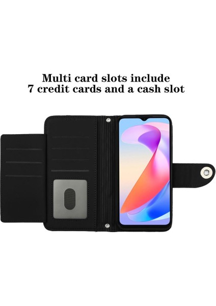 Onur Için Kılıf X6A 4g Cüzdan Kapak Bilek Şeridi Darbeye Şık Kart (Yurt Dışından)