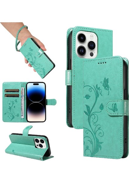 IPhone 14 Için Kılıf Pro Max ve Kart Yuvası ile El Kayışı Yüksek Kalite (Yurt Dışından)