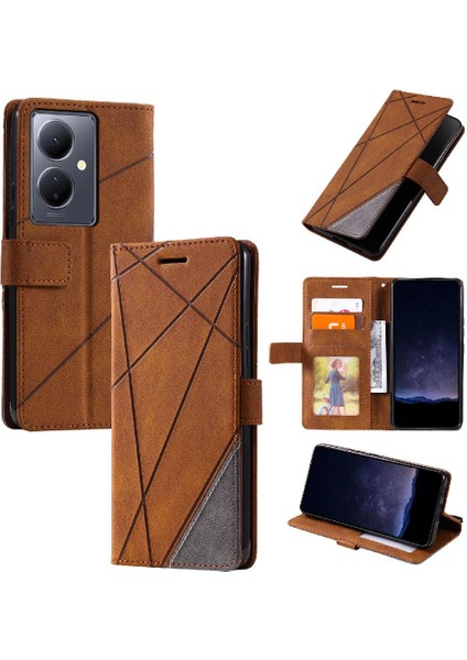 Vıvo V29 Lite Darbeye Dayanıklı Manyetik Cüzdan Flip Folio Kart Tutucu Için Kılıf (Yurt Dışından)