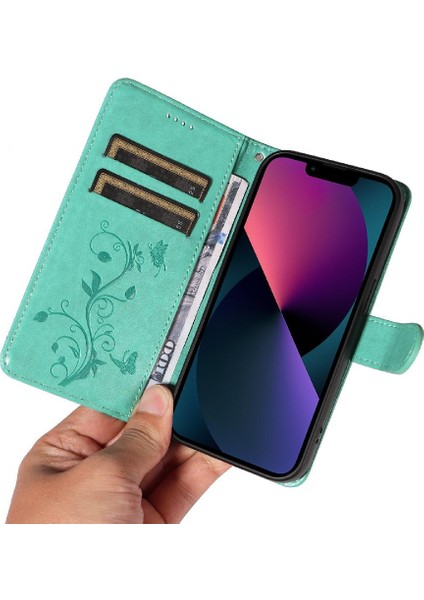 IPhone 13 Için Kılıf Kabartmalı Kelebek Yüksek Kaliteli Deri Cüzdan Telefon (Yurt Dışından) indirimleri
