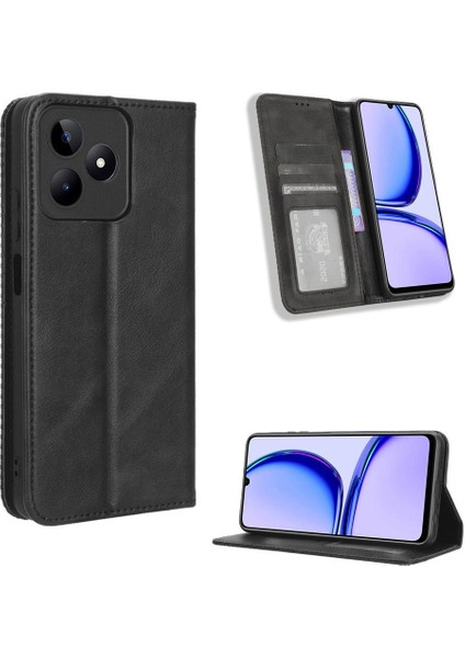 Realme C51 4g Manyetik Kapatma Cüzdan Pu Deri Kılıf (Yurt Dışından)