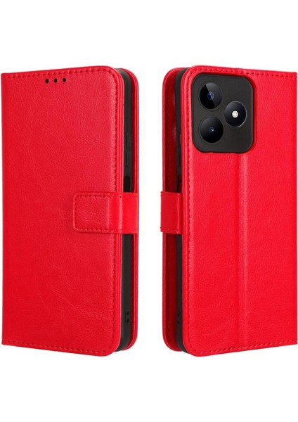Realme C51 4g Kart Tutucu Manyetik Kapak Kapak Cüzdan Için Kılıf (Yurt Dışından)