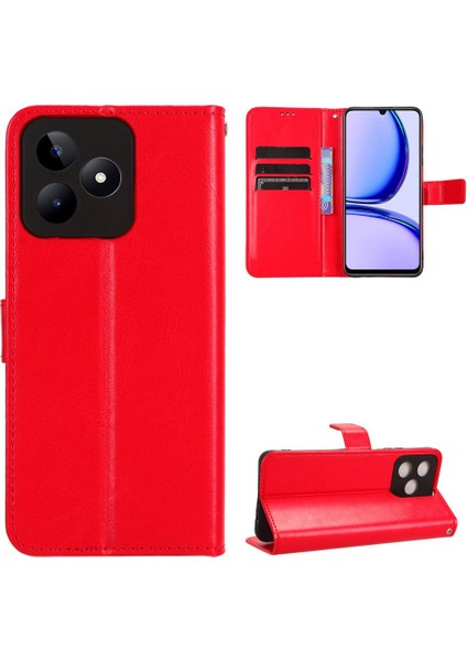 Realme C51 4g Kart Tutucu Manyetik Kapak Kapak Cüzdan Için Kılıf (Yurt Dışından)