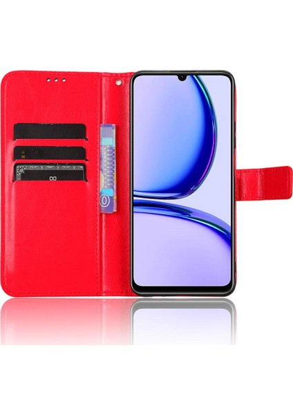 Realme C51 4g Kart Tutucu Manyetik Kapak Kapak Cüzdan Için Kılıf (Yurt Dışından)