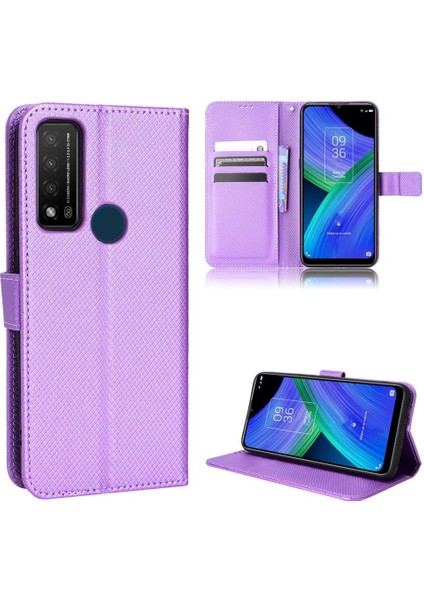 Tcl 20AX 5g Kart Tutucu Manyetik Cüzdan Kapak Kickstand Için Kılıf (Yurt Dışından)