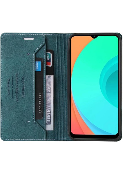 Realme C11 Kickstand Iki Kart Yuvaları Premium Deri Premium Için Kılıf (Yurt Dışından) fırsatları