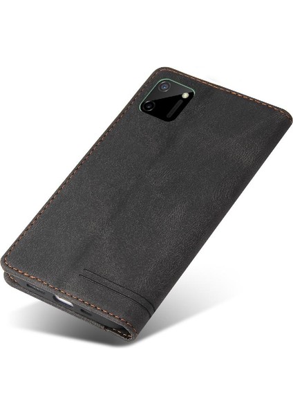 Realme C11 Kickstand Iki Kart Yuvaları Premium Deri Premium Için Kılıf (Yurt Dışından) indirimleri