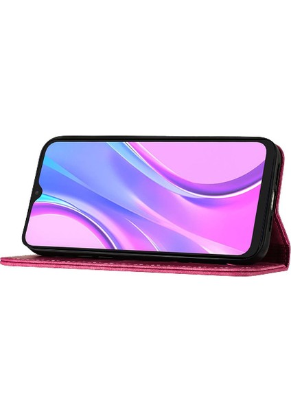 Xiaomi Redmi 9A Kart Cep Flip Folio Cüzdan Kılıf Kabartmalı (Yurt Dışından)