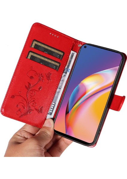 Oppo A94 4g/oppo 5f Kabartmalı Kelebek El Kayışı ile Yüksek ve (Yurt Dışından) indirimleri